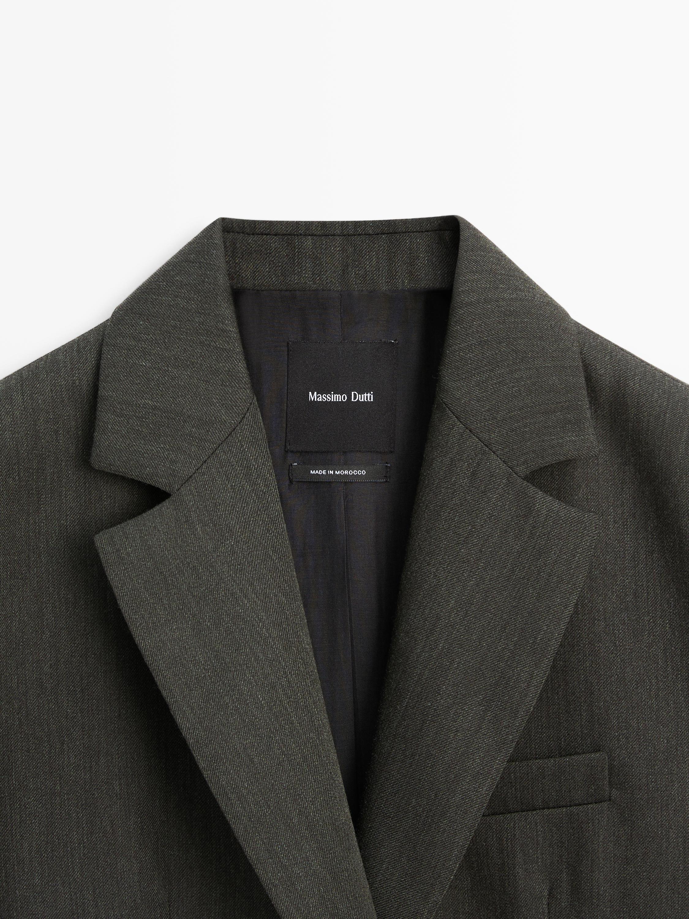 100% wool two-button blazer